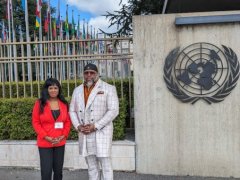 Ketcia and Cesar  outside UN Geneva