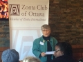 Suzie Smith, past Zonta Club of Ottawa president