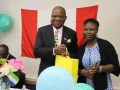 Deputy ambassador Alhaji Ibrahim Conteh and the Organising Sec-Irene Cummings,