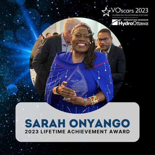 VOscars Lifetime award for Sarah Onyango – Black Ottawa Scene