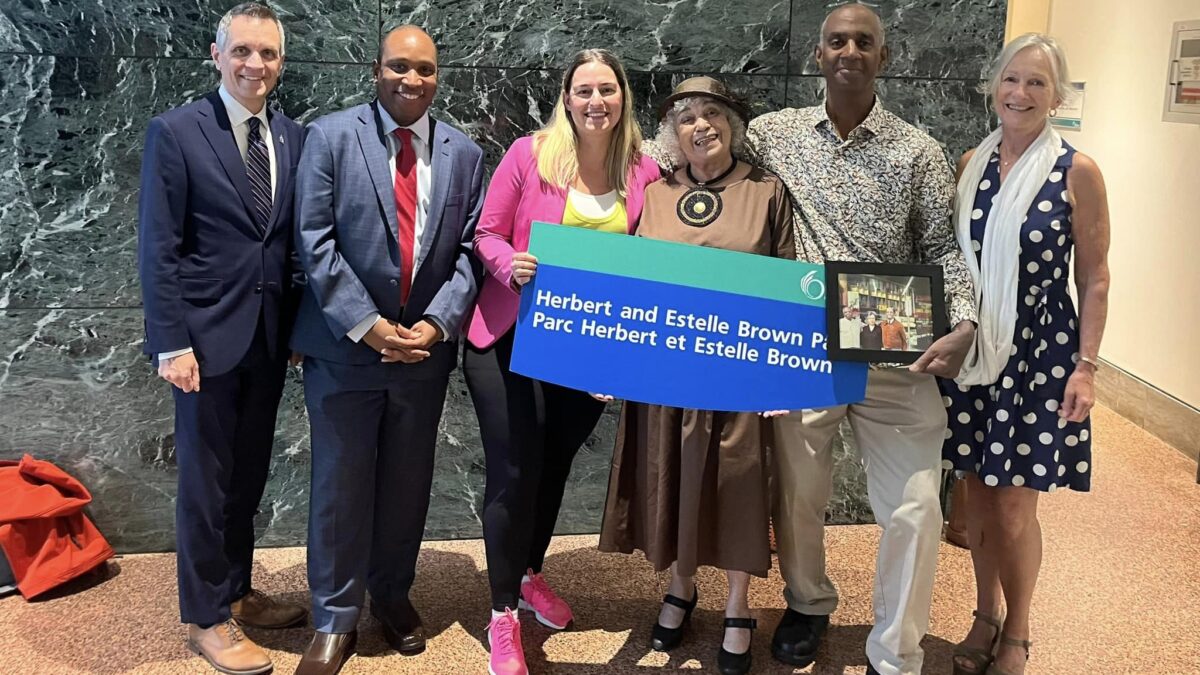 Ottawa Park named after Hebert and Estelle Brown