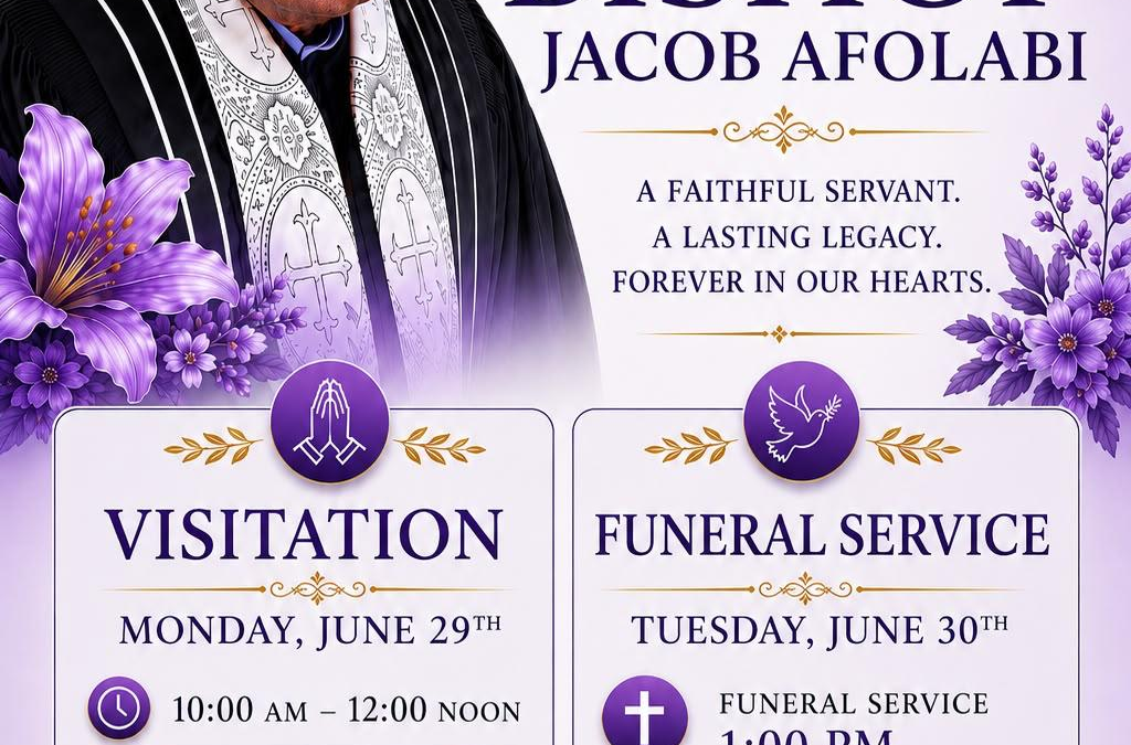Hundreds attend funeral ceremony for Bishop Jacob Kehinde Afolabi